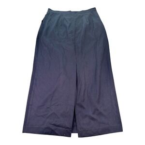 Vintage Tofy Maxi Skirt High Waist Career Wear Black Slit Back Size 12‎